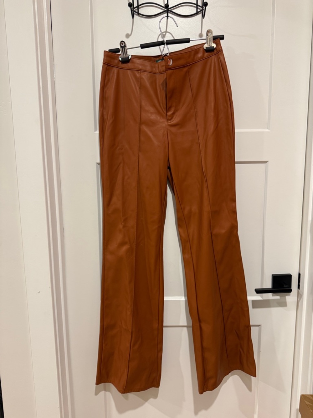wild fable Faux Leather Wide-Leg Pants in Brown